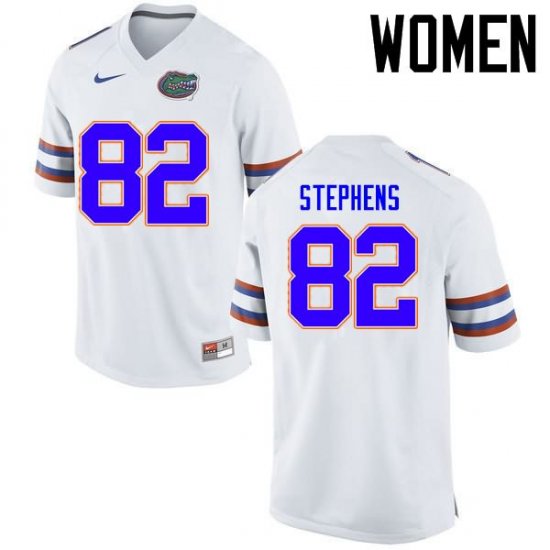 Women's Florida Gators #82 Moral Stephens NCAA Nike White Authentic Stitched College Football Jersey XYF6562SS